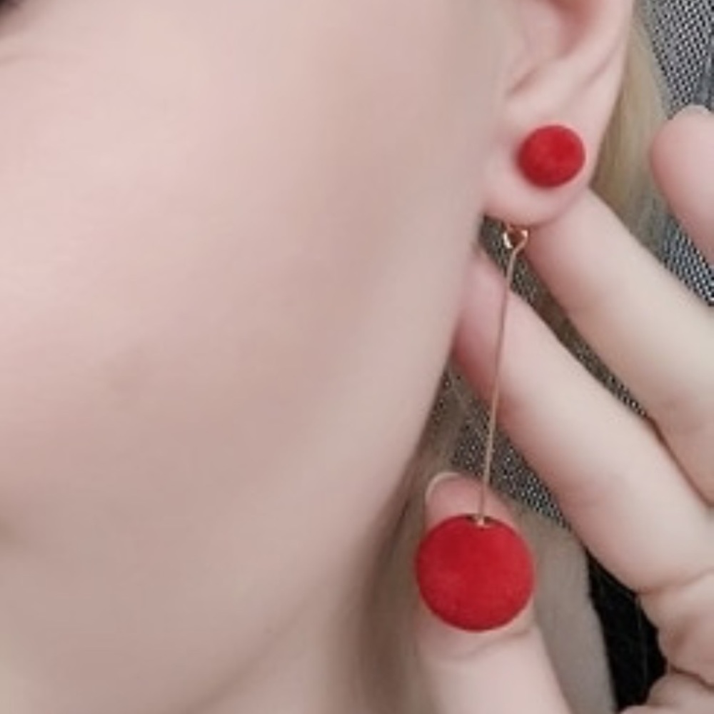 (B1) Choose Color Ball Drop Earrings - Picture 5 of 8